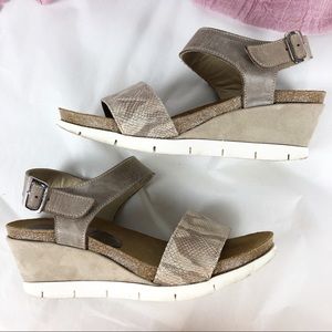 Cordani Aiden Snake Embossed Wedge Sandal